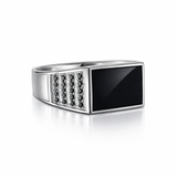 Silver Slate form Men`s Ring