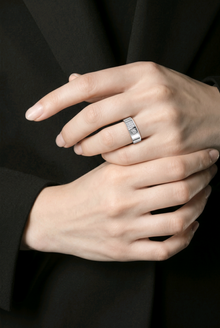 Silver Guardian Spark Men`s Ring