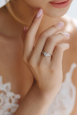Silver Simple Heart Women`s Ring