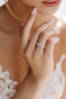 Silver Twinline Women`s Ring