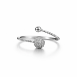 Elegant Silver Spiral Women`s Band