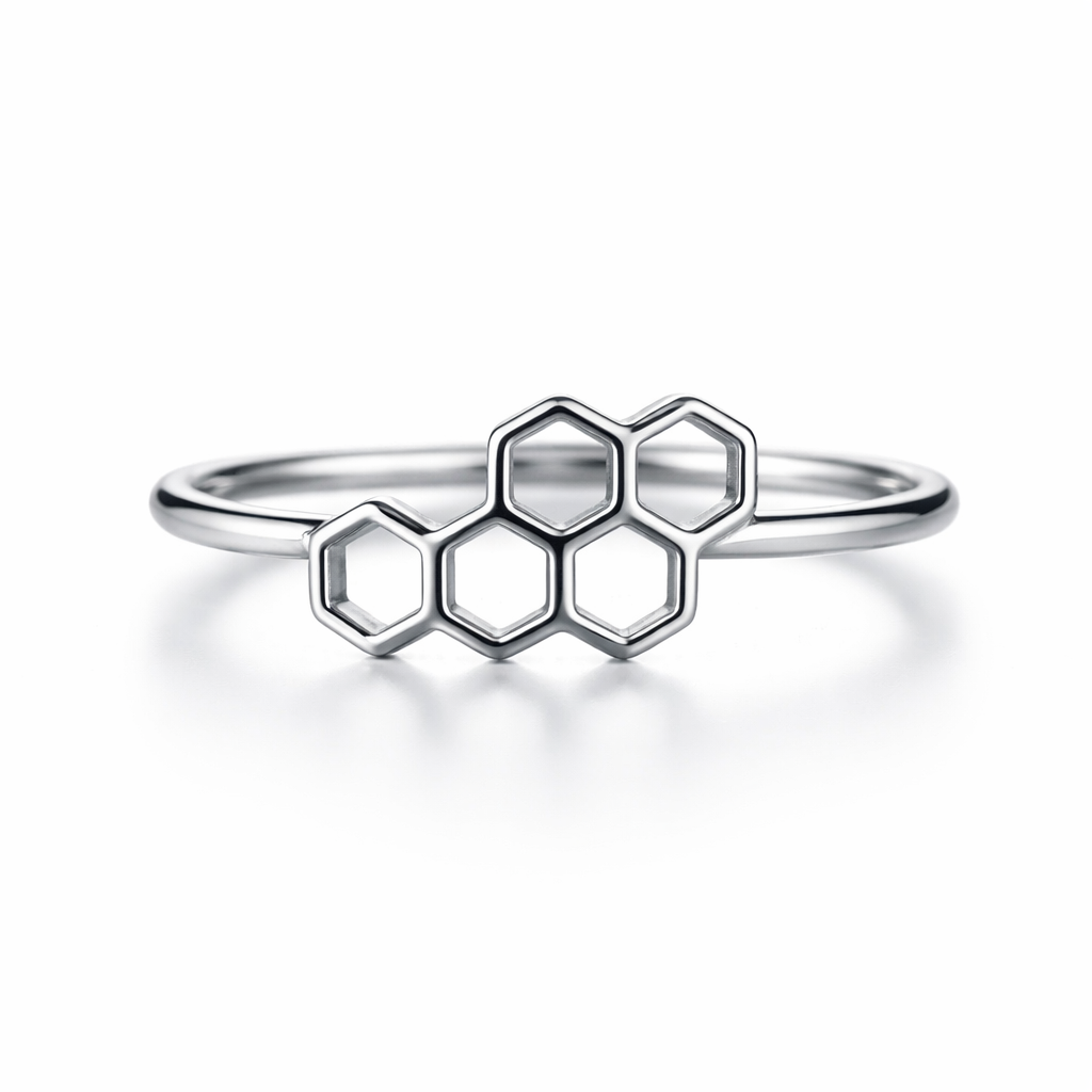 Silver Radiance Hive Women`s Band