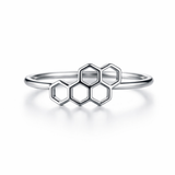 Silver Radiance Hive Women`s Band