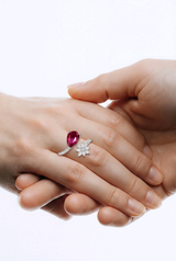 Silver Petalcrest Women`s Ring