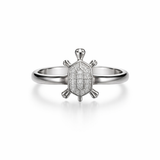 Silver Shellspark Charm Women`s Ring