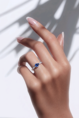 Silver Teardrop Women`s Ring