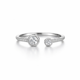 Dual Radiance Women`s Ring in silver