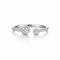 Dual Radiance Women`s Ring in silver