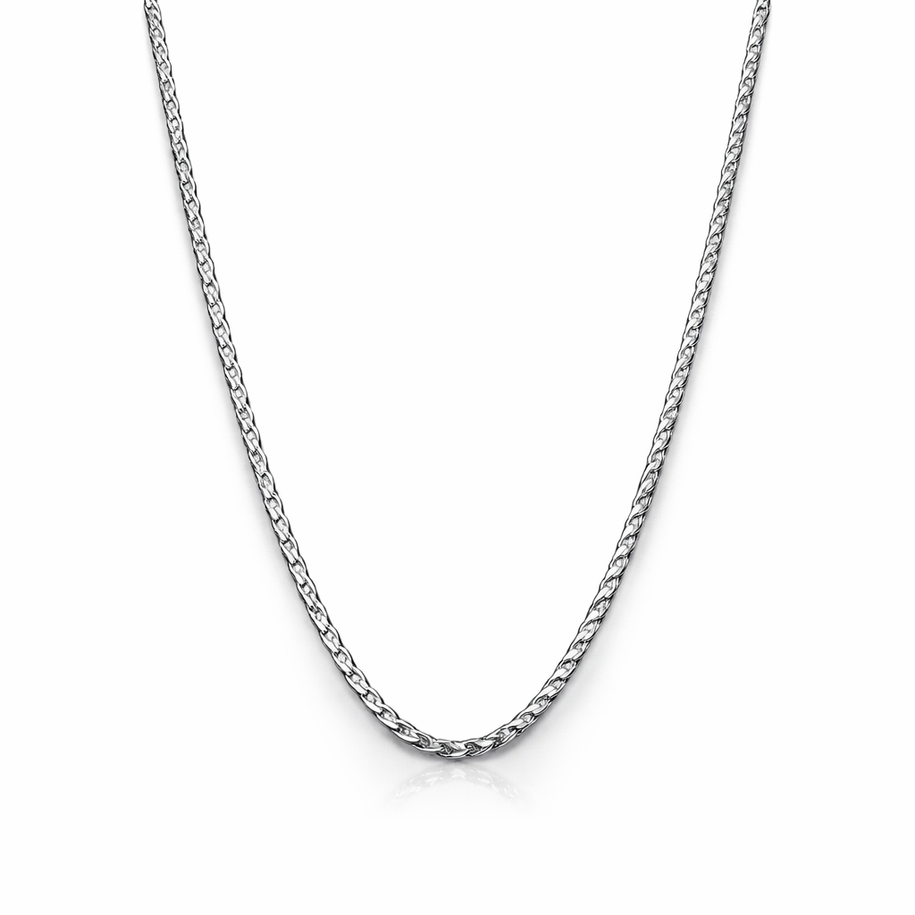 Twisted pattern Chain in silver