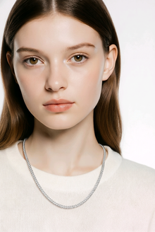 Silver Zigzag Pattern Women`s Chain