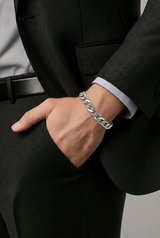 Silver Infinity Legacy Men`s Bracelet