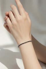 Silver Serene Black Women`s bracelet