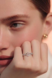 Silver Celestial Star Women`s Ring