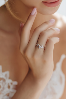 Silver Heart Women`s Ring