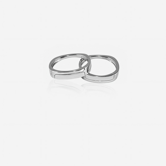 Valen Couple Ring – Sterling Silver in Timeless Form