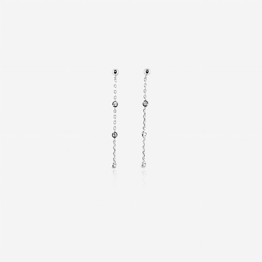 Chaincrest Beam Earring – Sterling Silver in Balance