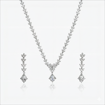 Veloura Necklace – Sterling Silver in Graceful Geometry