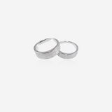Silver Multi-Row Band Couple ring