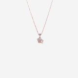Heart patterned women`s pendant in rose gold