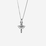 Silver Ball doll patterned women`s Pendant