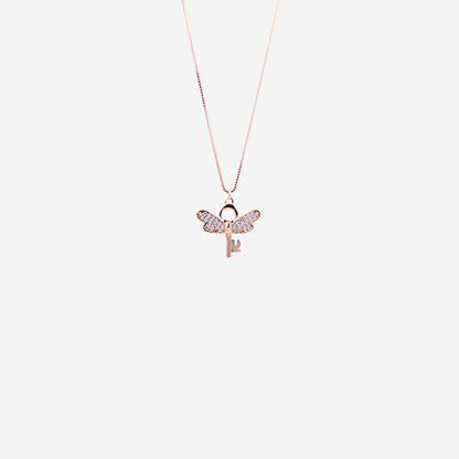 Aurora Key Pendant in Rose Gold