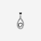 Infinity Teardrop Pendant in silver