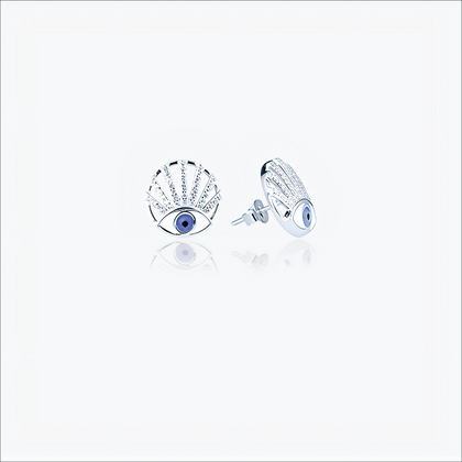 Evil eye Earrings in Silver