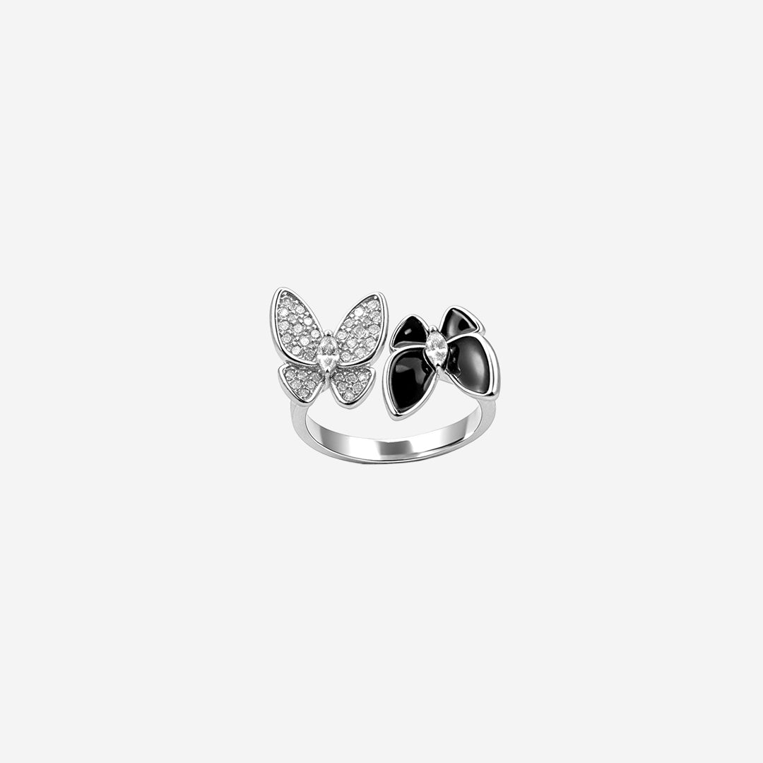 silver dualwing women`s ring