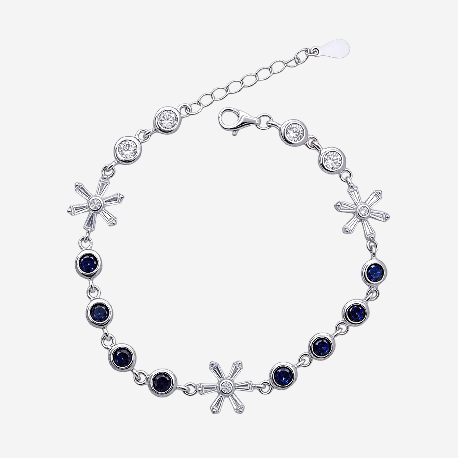 Sterling silver Heartlink Charm Anklet