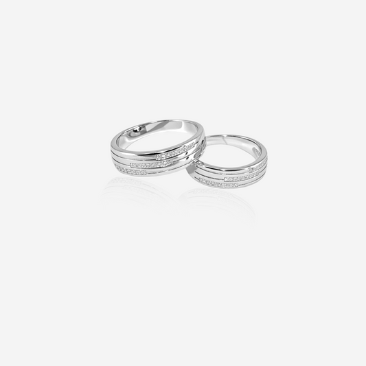 Lustran Couple Ring – Sterling Silver in Brilliance