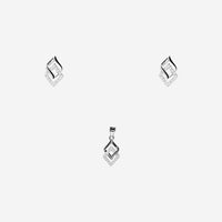 Silver Diamora Pendant set