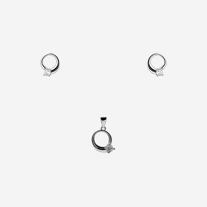 Silver Cirona Pendant Set