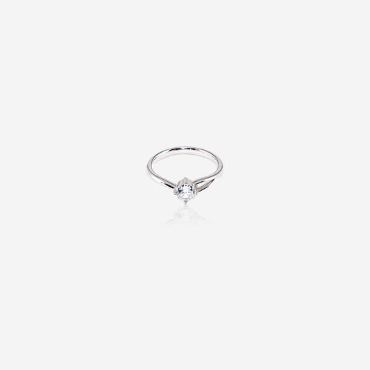 Crystal Beam ring - Sterling Silver in Pure Elegance