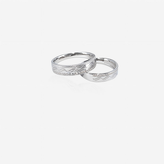 Sylvaine Couple Ring– Sterling Silver Radiance