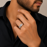 Silver Squarion Men`s Ring