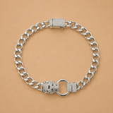 Silver Panther Chain Men`s Bracelet