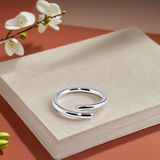 Open Crest ring in Silver