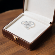 Petal Beam Ring - Sterling Silver in Polished Bloom