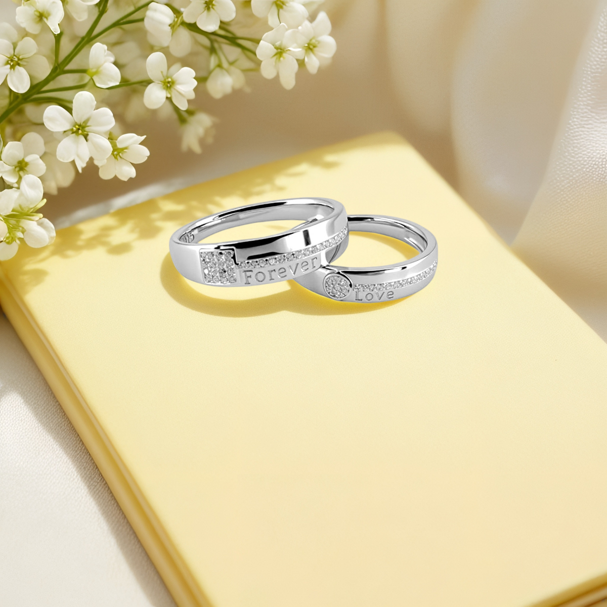 Stravon & Solenne Couple Ring - Sterling silver