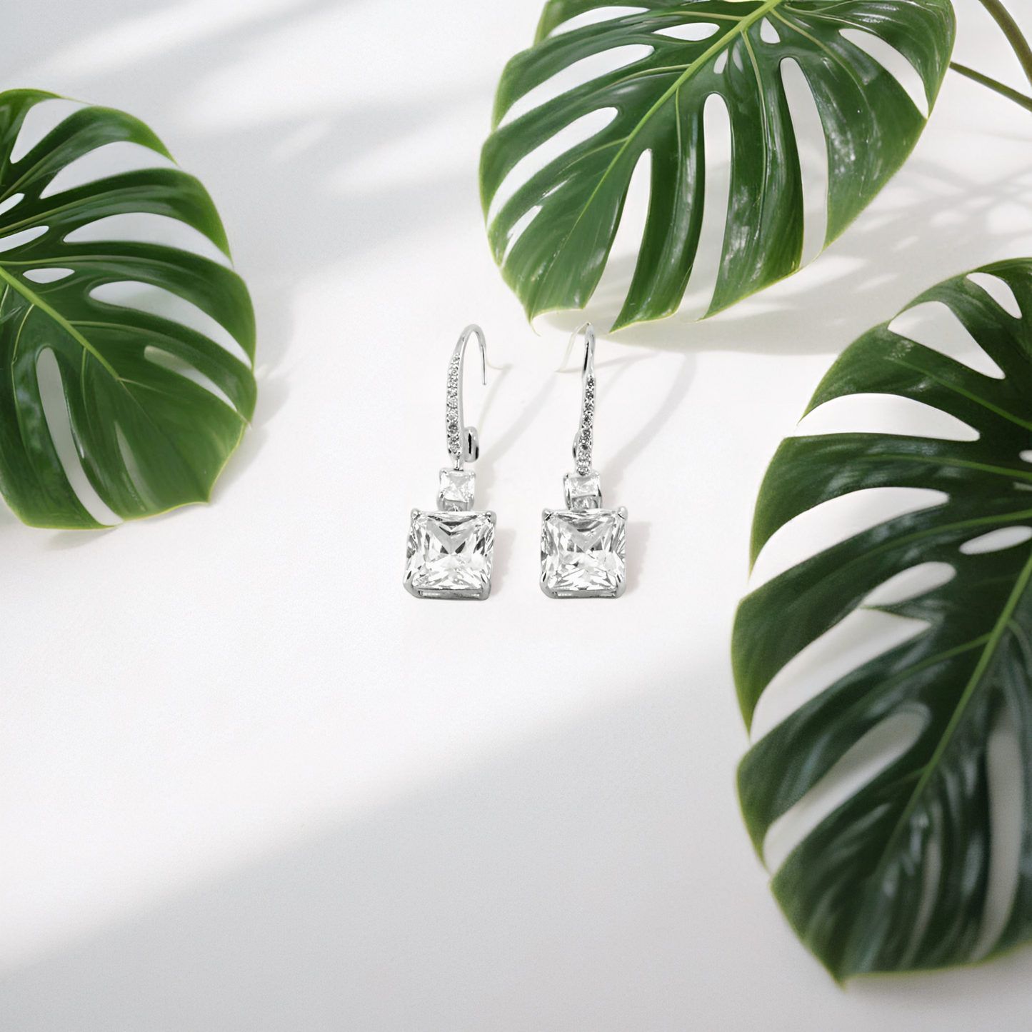 halo beam earring - sterling silver glamour