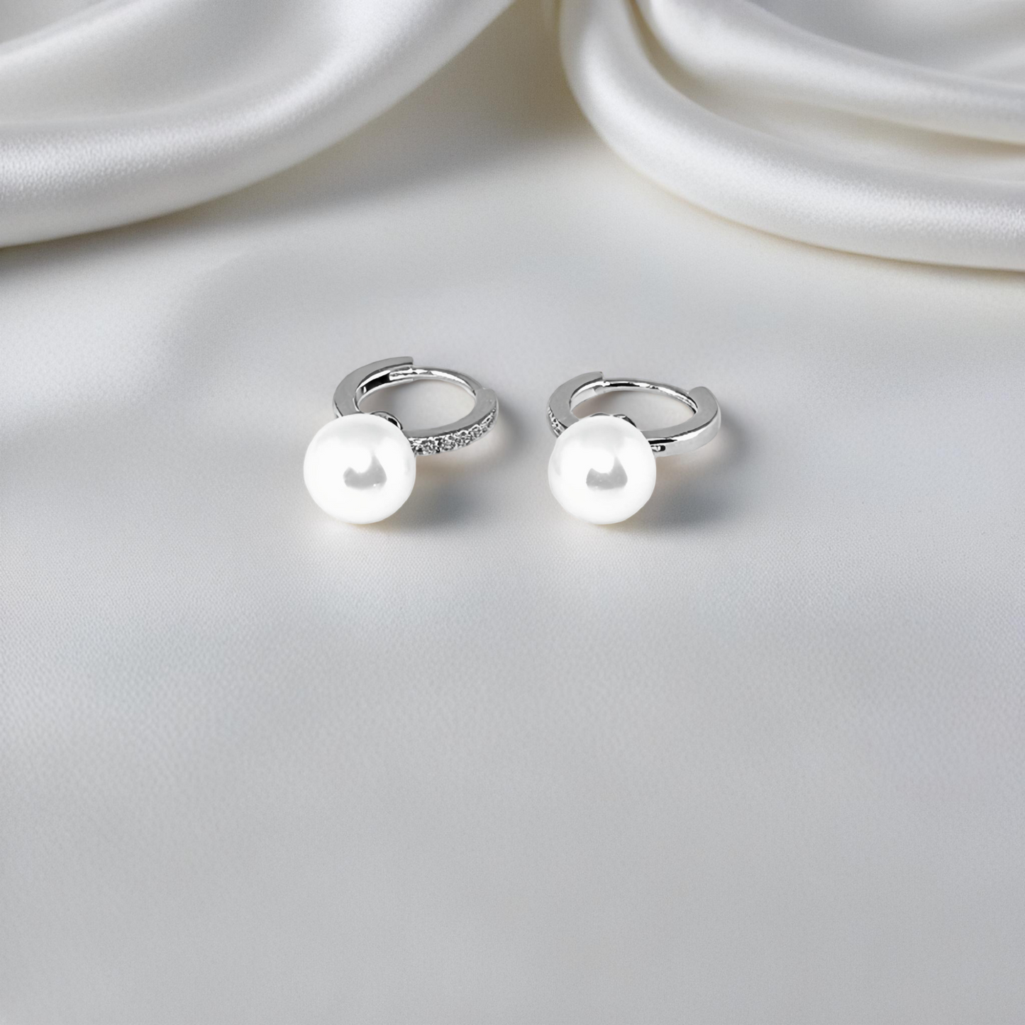 pearltrace beam earring in sterling silver