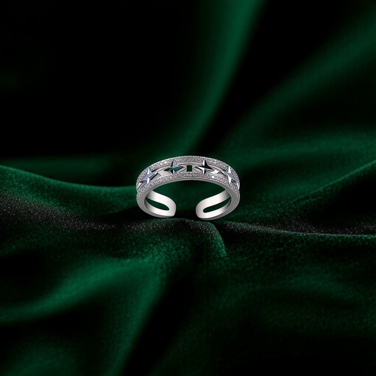 Sterling Silver Startrace Women`s Ring