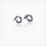 Colourful gemstone earrings