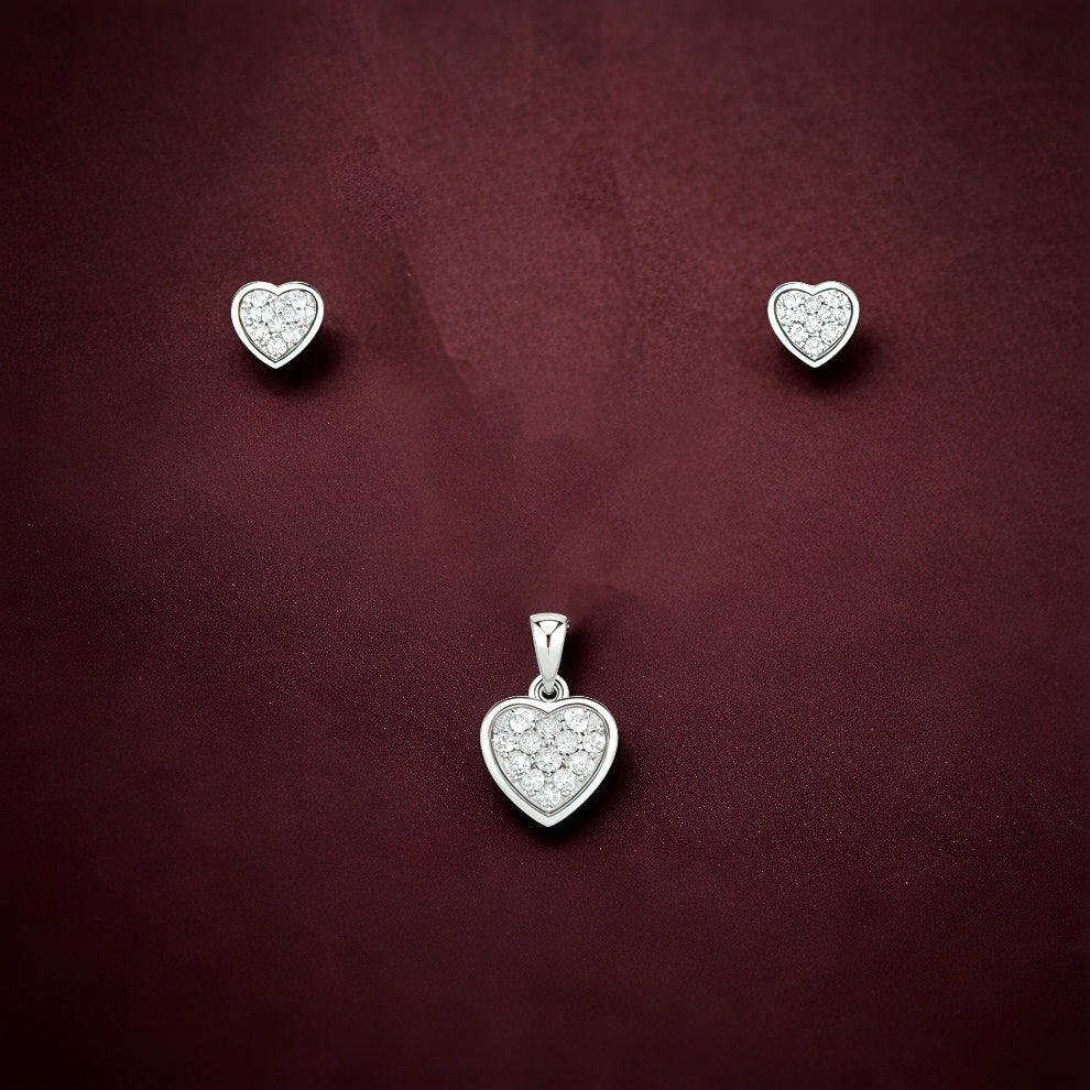 Sterling silver Luma Heart Set