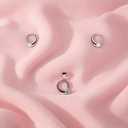 Silver Cirona Pendant Set