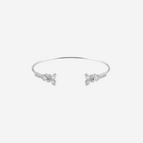 Open-Ended Stone Women`s Band in silver