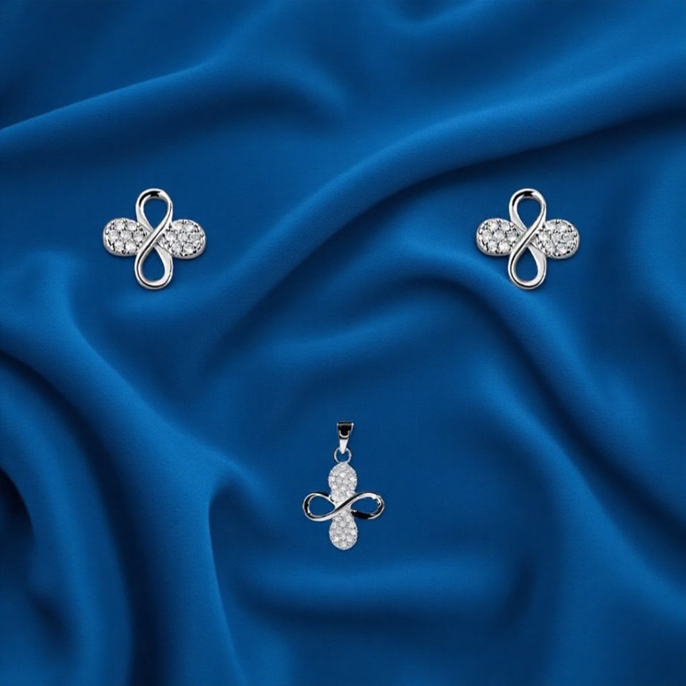 silver eterna vertica pendant