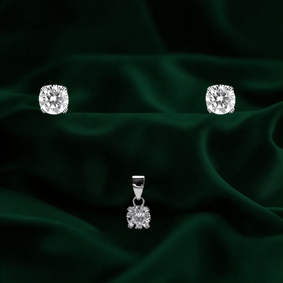 Silver Solara Pendant Set