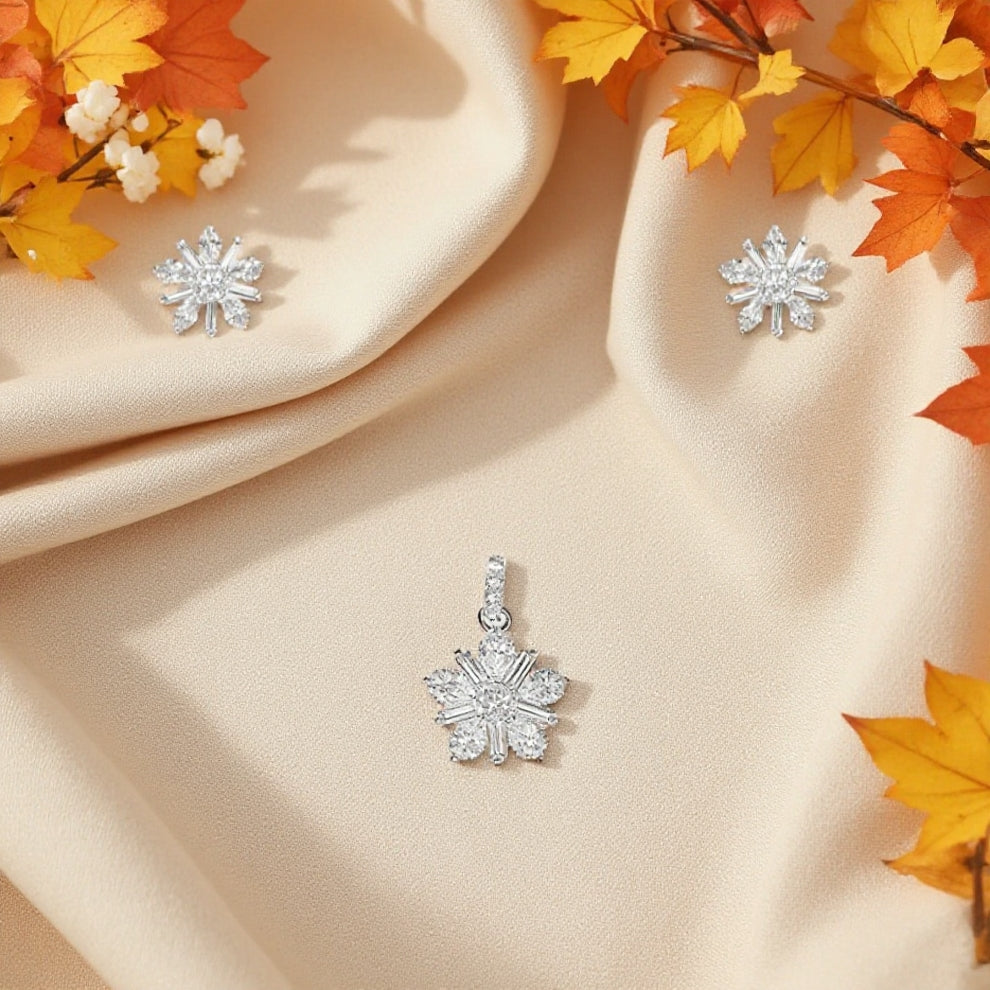 Silver Glaciera Pendant Set