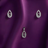 Infinity Teardrop Pendant in silver